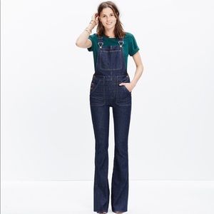 Madewell Flare Overalls | size SMALL | dark denim